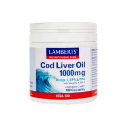 LAMBERTS Cod Liver Oil 1000mg - 180 Κάψουλες