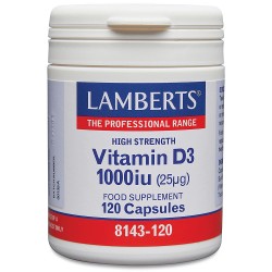 LAMBERTS Vitamin D 1000iu - 120 Κάψουλες