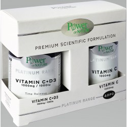 POWER HEALTH Vitamin C + D3 1000mg 30 Δισκία +...