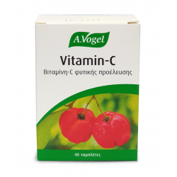 A.VOGEL Vitamin-C Βιολογική 100% Απορροφήσιμη Βιταμίνη C από Φρέσκια Ασερόλα - 40 Ταμπλέτες