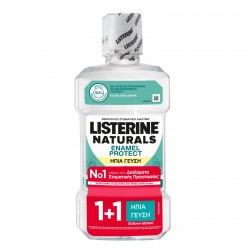 Listerine Naturals Enamel Protect Στοματικό Διάλυμα με ήπια γεύση 500ml 1+1 Δώρο